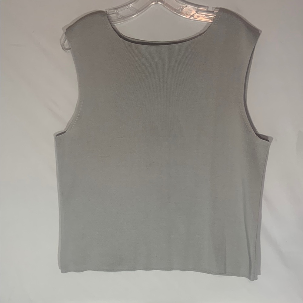 Norm Thompson Gray Boxy Sleeveless Tank Top